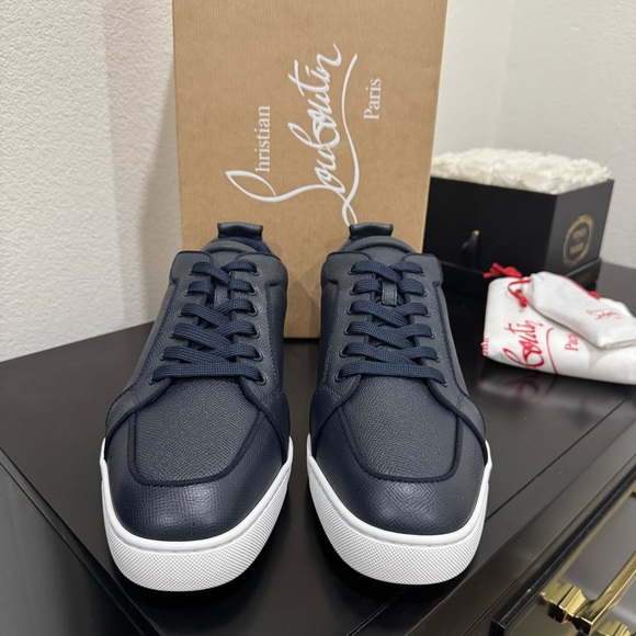 Christian Louboutin Rantulow Orlato Leather Marine Navy 42.5 - Picture 2 of 7